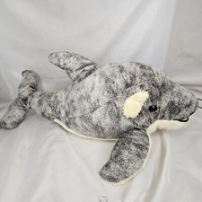 Animal Alley Dolphin Plush Toys R Us Stuffed Animal Gray Cream Marine Sea 18"