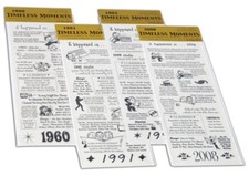 YEAR STICKERS Timeless Moments scrapbook IT TAKES TWO headlines facts 1900-2012