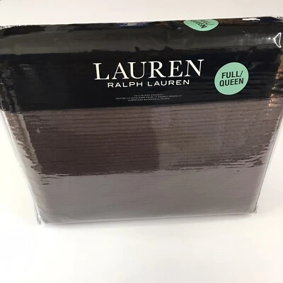 Ralph Lauren Spencer Dark Chocolate Matelasse FULL/QUEEN Coverlet Blanket Brown - Image 1 of 4