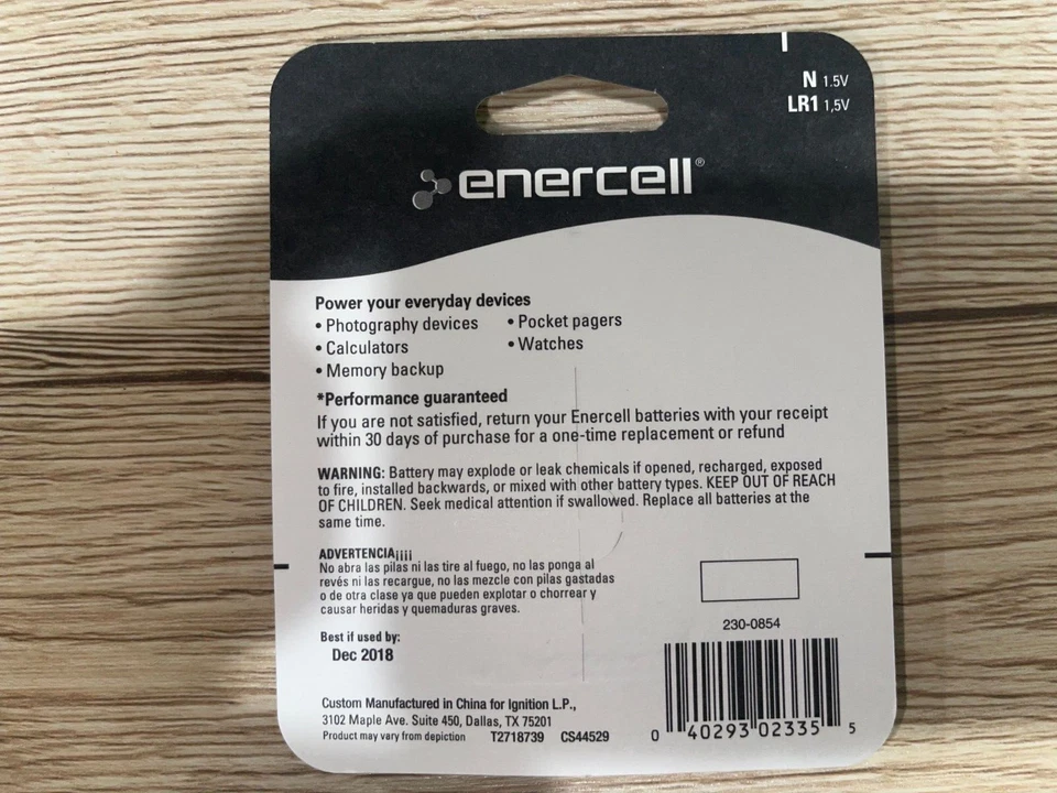 Two Enercell "N" 1.5V Alkaline Batteries - Image 2 of 2