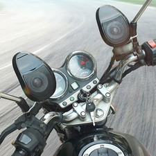 Waterproof Bluetooth Motorcycle Stereo Speakers LED Audio System USB SD FM Radio