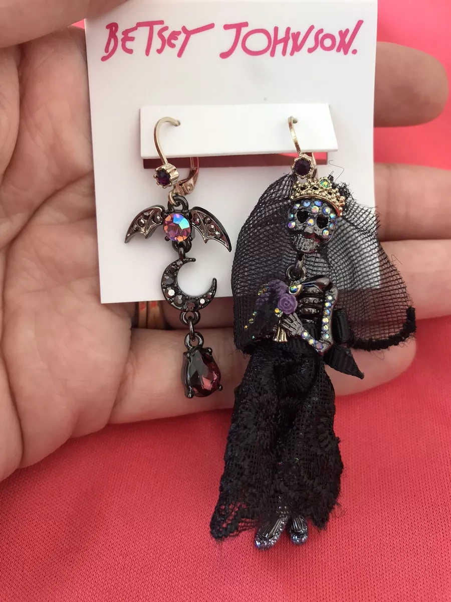 Betsey johnson skeleton best sale earrings