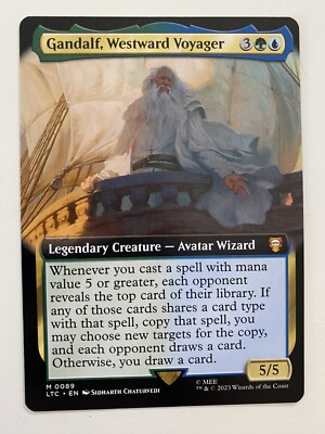 mtg lotr art cards value MTG - LOTR - Gandalf in the Pelennor Fields Scene Art Card Set