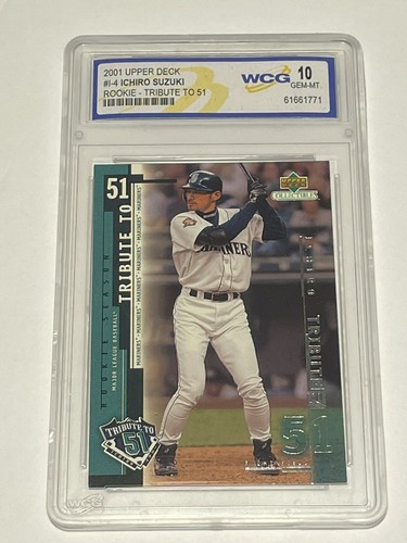 Ichiro 2001 Upper Deck Tribute To 51 Seattle Mariners #14 HOF WCG 10 Gem Mint - Picture 5 of 12