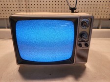 1984 General Electric Portable B W 10 Television 12XJR5104S CRT Retro Gaming