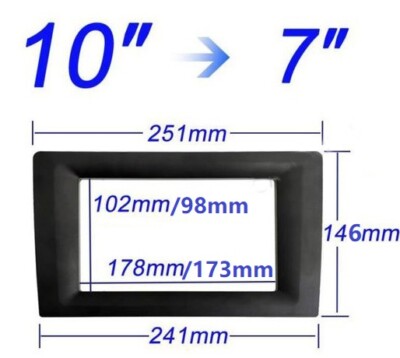 CARAV 22-1247 Car Stereo Radio Bezel Interface Panel Adapter 10'' to 7''