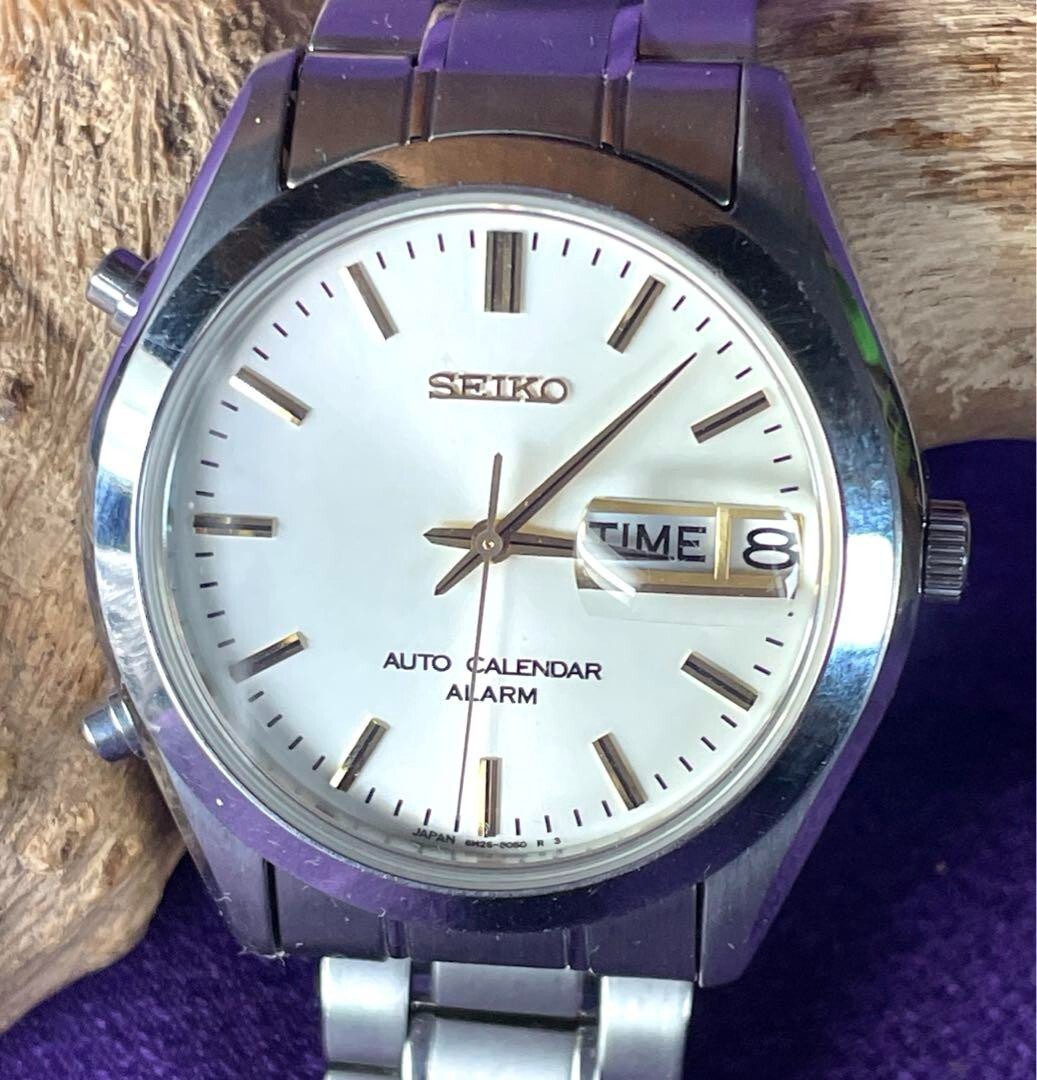 Dancing Hands Complete Beauty Seiko Auto Calendar Alarm 6m26 8050