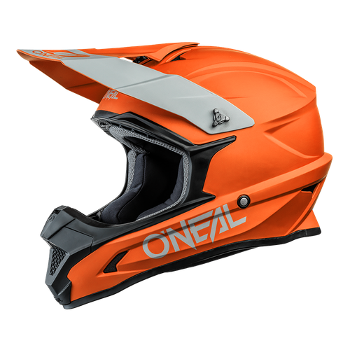 O'neal Casco 1 SERIES SOLID arancione casco motocross enduro quad | eBay
