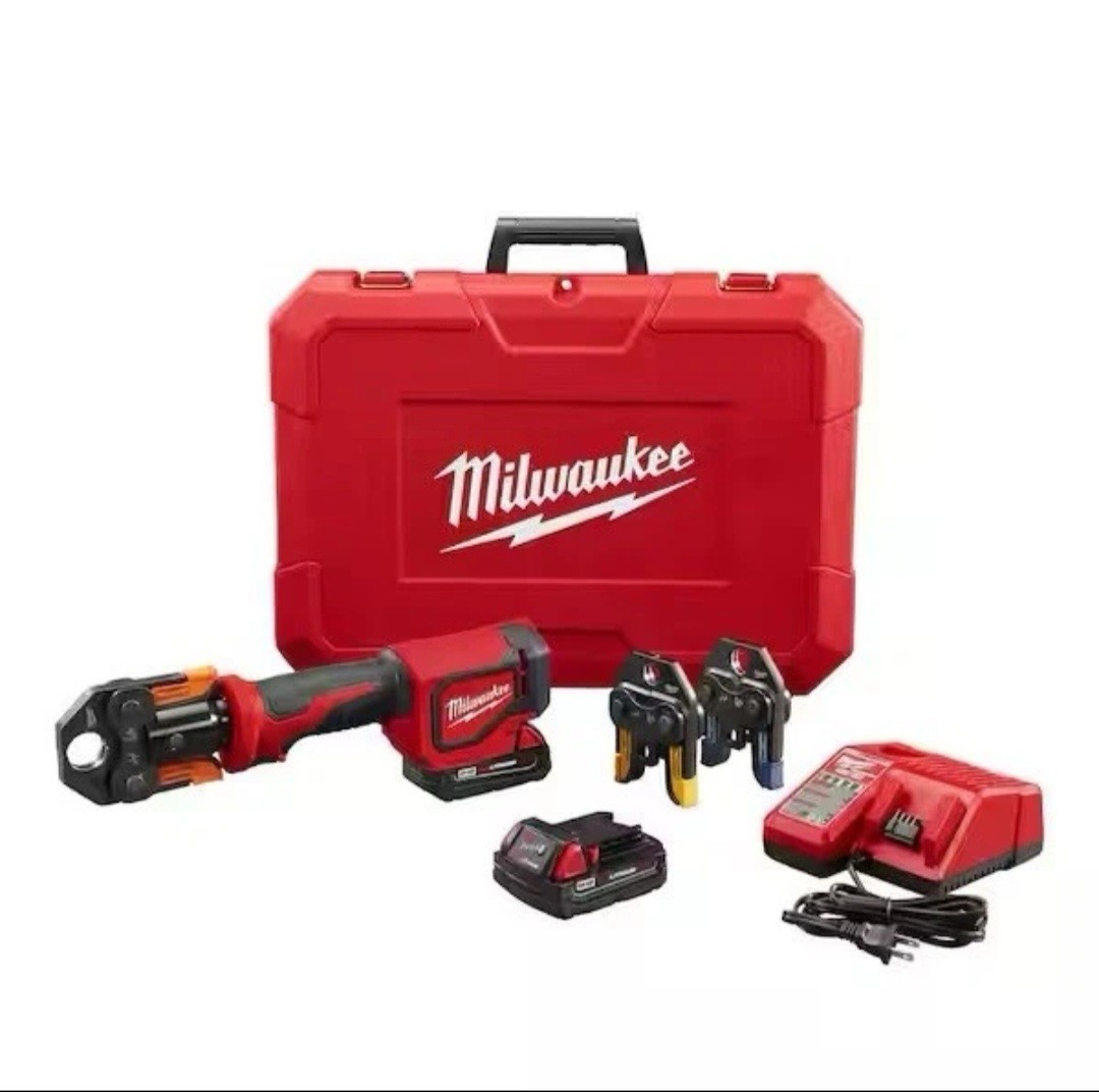 Milwaukee 2674-22P M18 18V PEX Short Throw Press Tool Kit w/ Viega Crimp Jaws