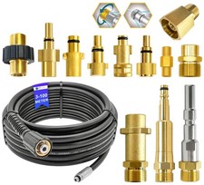 Rohrreinigungsschlauch Set für Kärcher Kränzle etc. HD HDS M22 x1,5 IG 200 Bar