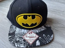 2014 Original Snapback Cap Hat DC Comics Batman Bio World Merch Black And Yellow