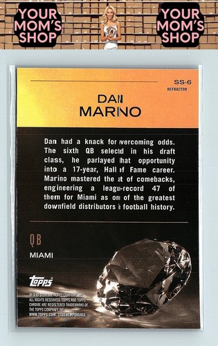 2024 Topps Chrome #SS-6 Dan Marino Sunday Swag Refractor - Picture 2 of 2