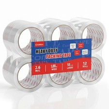 Heavy Duty Crystal Clear Packing Tape for Dispenser Refill, 1.89" x 54.6 Yd/P...