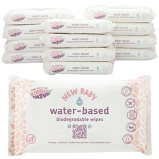 Kinder by Nature Water-Based Baby Wipes - 672 Count 12 packs of 56 -Unscent...