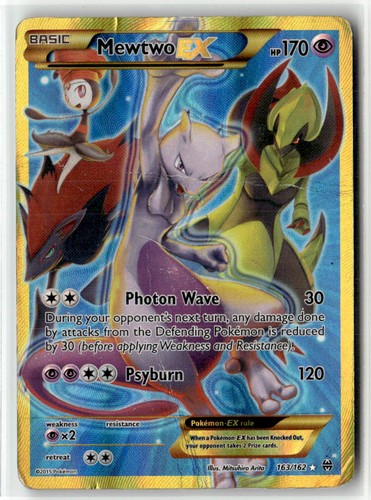 Mewtwo EX (163 arte completo secreto) secreto raro XY - BREAKTHROUGH 163/162 HP - DMG - Imagen 1 de 3