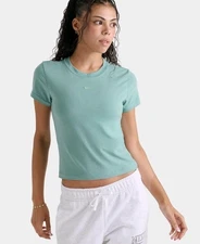 Nike Sportswear Chill Knit Women's T-Shirt Glacier Blue FV5508-017 Size Small