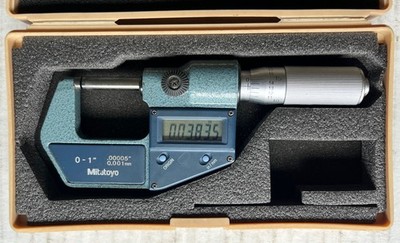Mitutoyo 0-1 inch Digital Outside Micrometer w/Case (0.00005'' Res, 293-766-30)