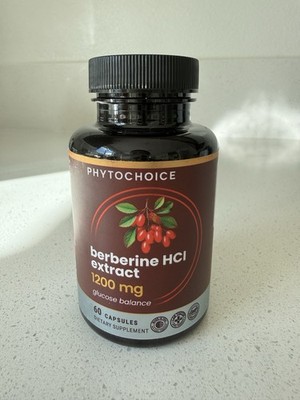 Phytochoice Berberine HCl extract 1200 mg glucose balance 60capsules