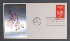MayfairStamps US FDC 1966 Washington DC Poland 1000 Year Metallic Sarzin First D