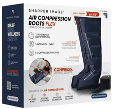 SHARPER IMAGE AIR COMPRESSION Flex BOOTS Large/xlarge blue