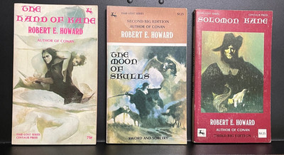 Lot of 3 Centaur PB Books Solomon Kane Hand Of Kane Moon of Skulls R E Howard