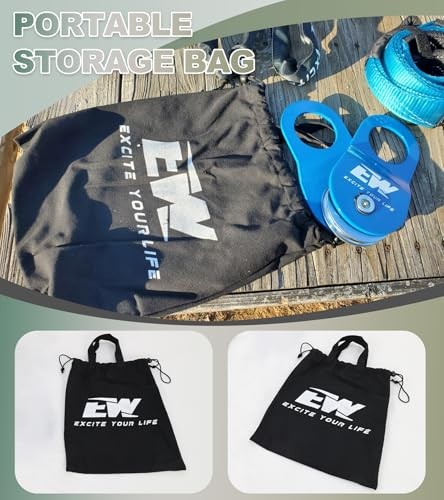 NIXFACE Offroad Recovery Kit |10-Ton Snatch Block | 3in x 8ft Tree Saver | 