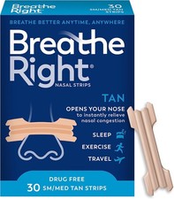 Breathe Right Original Nasal Strips  Tan Nasal Strips  Sm/Med  Help Stop Snor