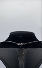 14k White Gold Black Leather Cord Necklace 2.3g — photo 4