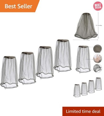 Mosquito Head Net Mesh Bug Face Net Hood Outdoor Insect Protection 4 Pack