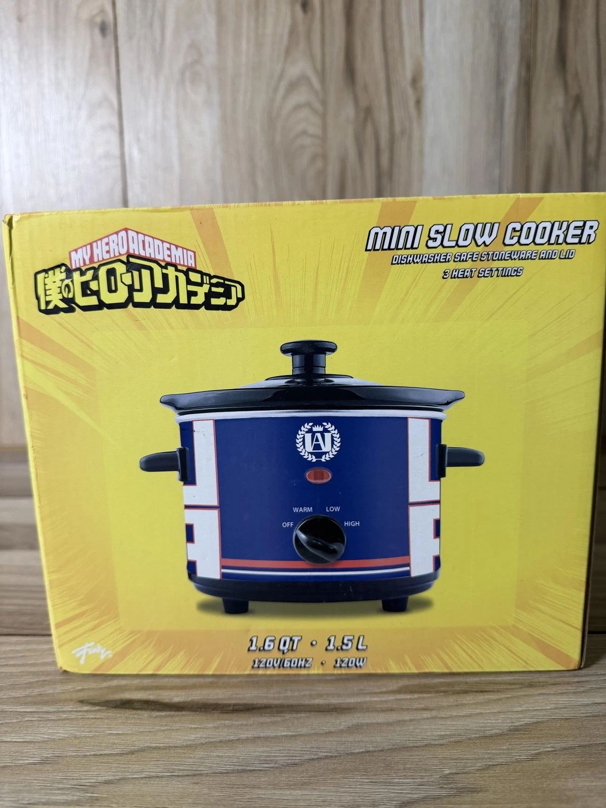 My Hero Academia Mini Slow Cooker 1.6 Qt Just Funky SCR200-B Blue Stoneware
