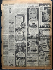 1931 Philadelphia Newspaper Movie Ads - Ann Harding, Eddie Cantor, George Jessel