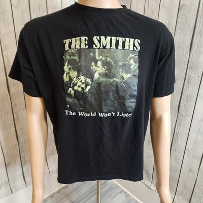 The Smiths The World Won't Listen T Shirt 3 Monkeys Black Size Large Band Tee