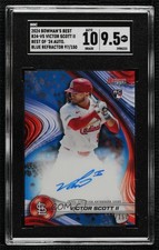 2024 Bowman's Best of Blue Refractor Victor Scott II SGC 9.5 Mint+ Auto 1cx3
