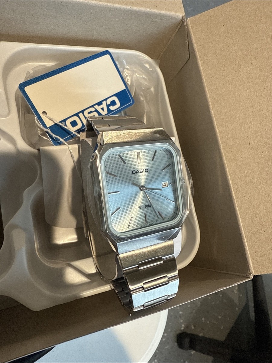 Casio Collection Analog MTP-B185D-2A2VDF Light Blue Dial New Full