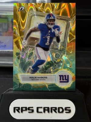 2026 Topps Resurgence Malik Nabers - Giants  #VT-23 Voltaic Gold Raywave  /50 