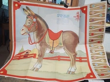 Vintage Poll Parrot Shoes "Pin The Tail On The Donkey" Samuel Lowe 25" x 29" 