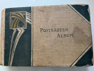 Altes Postkarten Album mit 36 Karten vor 1945 Neujahrswünsche