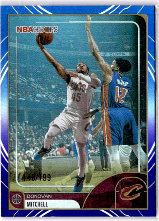 2025-26 Hoops #76 Donovan Mitchell Rainbow Purple and Blue #/199