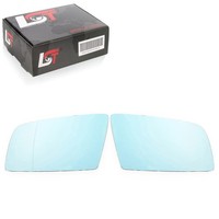 2X Spiegelglas AsphäRisch Konvex Blau Zum Kleben FüR BMW 5Er E60 E61 -08.2009