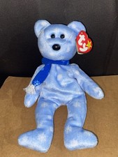 Ty Beanie Babies 1999 Holiday Teddy Bear Plush Toy - Blue Snowflake