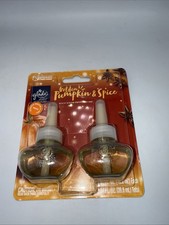 New Glade PlugIns Refills Air Freshener Essential Oils Pumpkin Spice 1.3oz 2PK