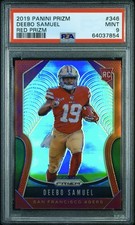 2019 Panini Prizm Deebo Samuel #346 RC Rookie Red Prizm SSP Case Hit PSA 9