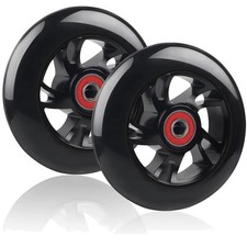 Scooter Ersatzräder, 100 mm, ABEC-9, Polyurethan, 2 Stück, schwarz