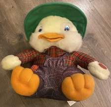 Mac Duck Europe Easter Musical Quacking Old MacDonald Soft Plush Works Vtg EUC