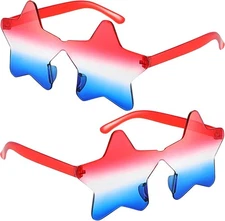 Star Sunglasses for 4th of July Party (Red White Blue)