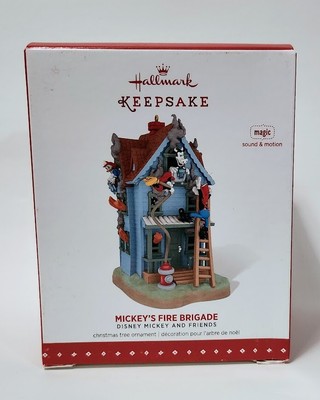 2015 Hallmark Keepsake Mickey's Fire Brigade NIB Magic Sound and Motion