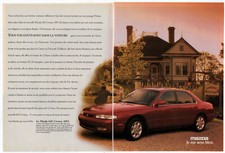 1993 MAZDA 626 Cronos Vintage Original 2 page Print AD Red photo French Canada