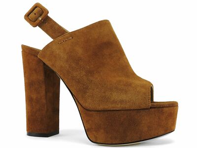Paul Andrew Women's Senato 85MM Sandals Sueded Calf Saddle Size US 7/IT 37