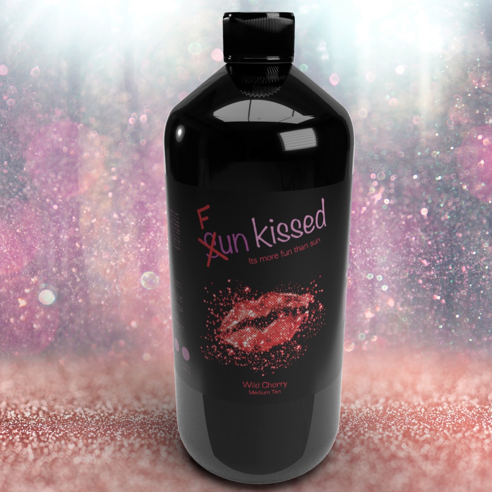 Funkissed 1000ml Wild Cherry – 10% DHA Medium Spray Tan Liquid Solution