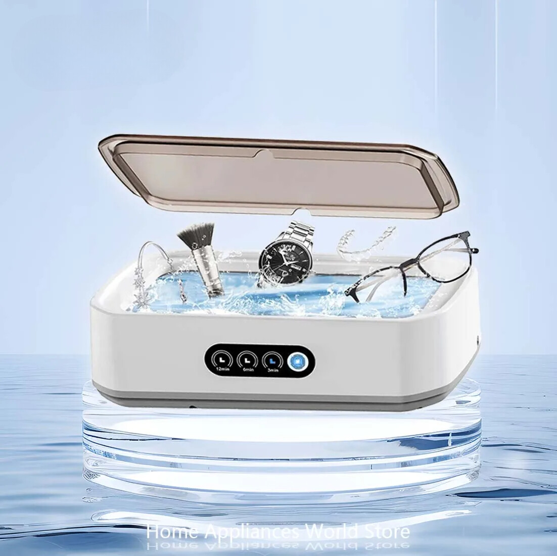 650ML Ultrasonic Cleaner for Jewelry Glasses Bracelets Adjustable Large Capacity